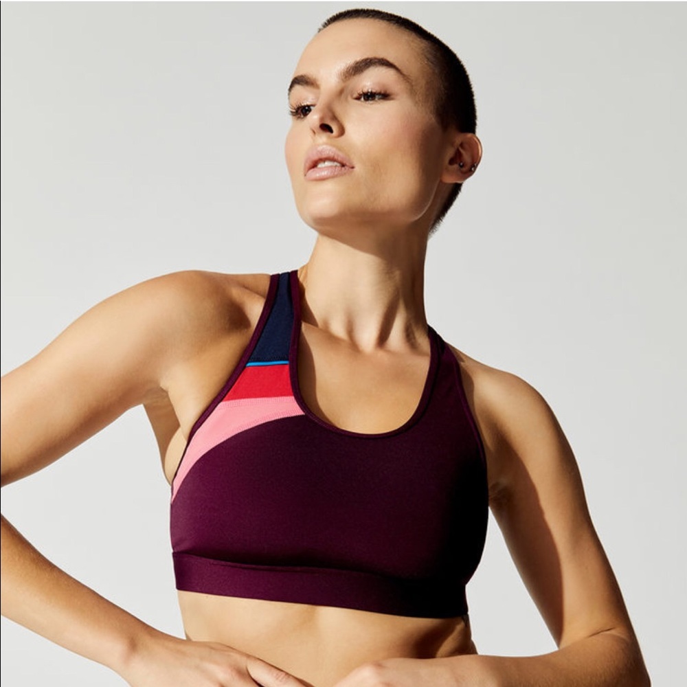 The Upside Maroon Retro Anna Sports Bra